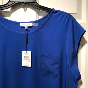 Calvin Klein Blue Casual Top NWT